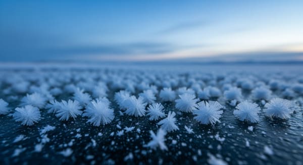 Frost flowers on new sea ice (Finland)