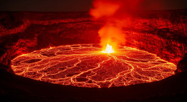 Nyiragongo Lava Lake Glow