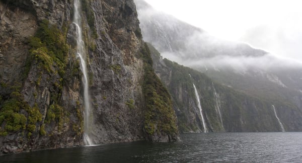 Transient Cloudburst Waterfalls