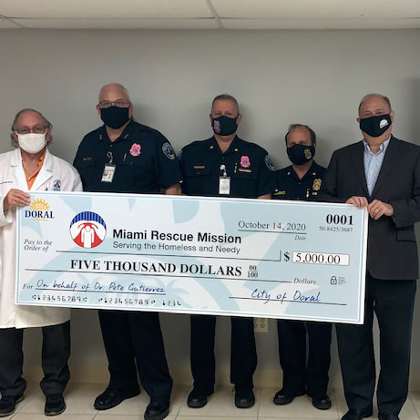 Doral Donates to Miami Rescue Mission Clinic for COVID-19 Medical Assistance