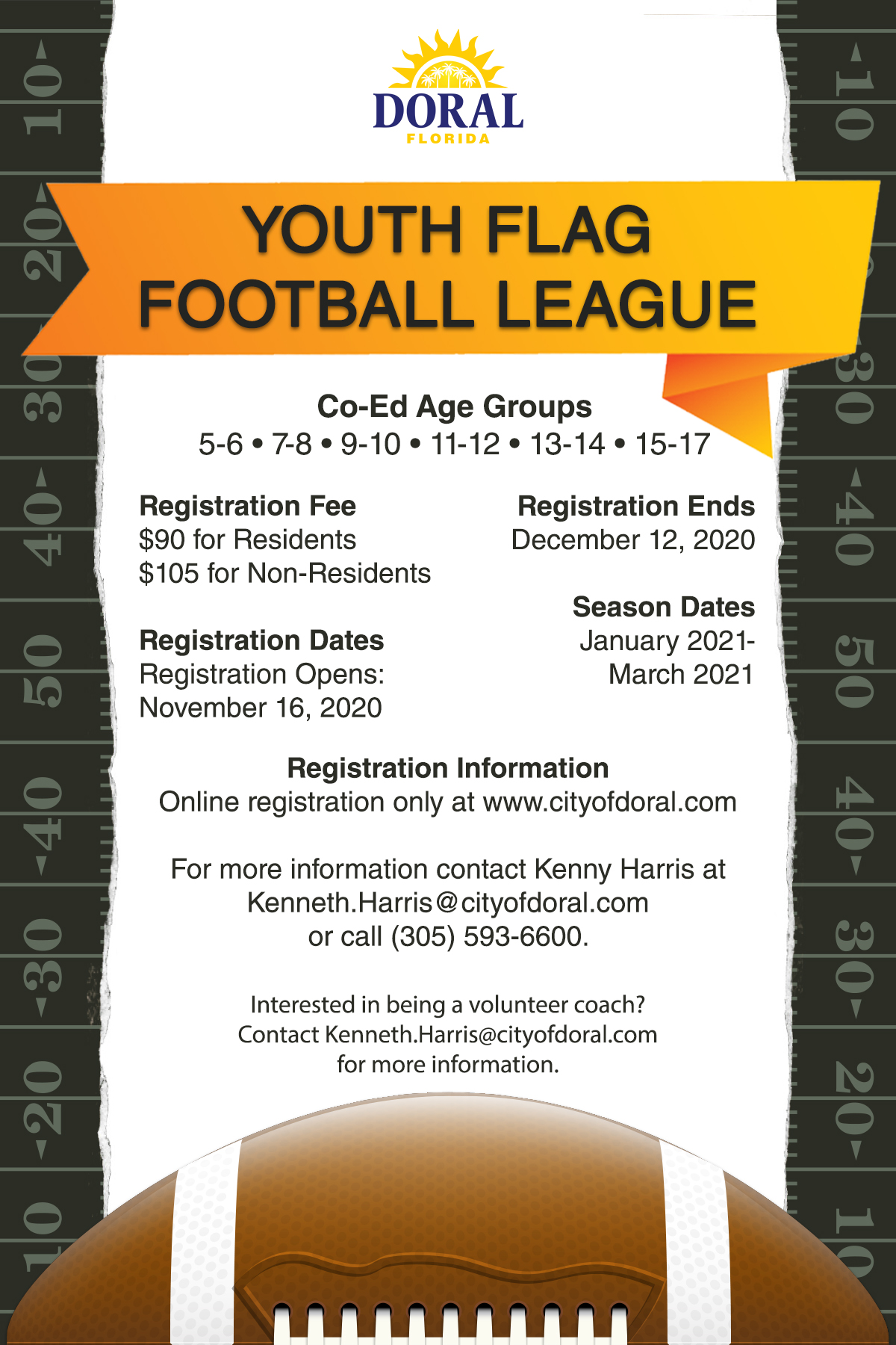 Youth Flag Football League · City of Doral