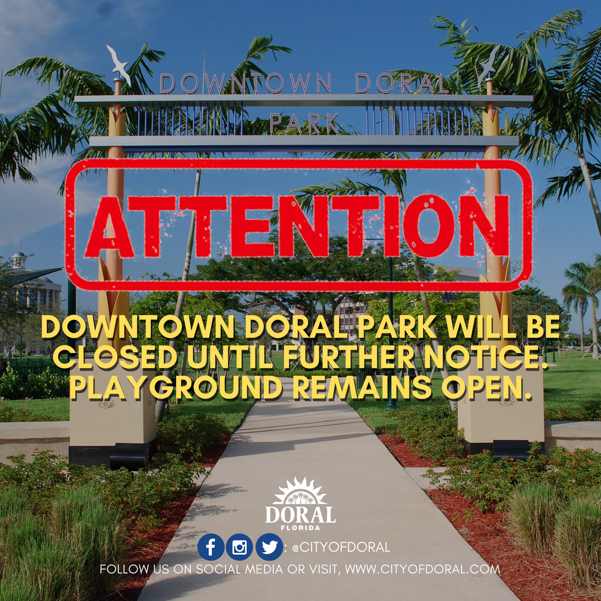 Downtown Doral Closed