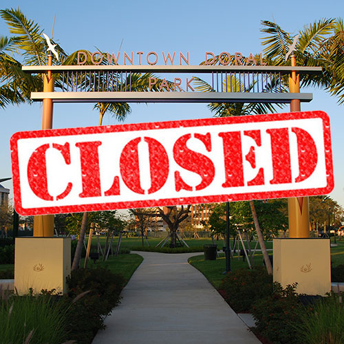 Downtown Doral Park Closed Due to Special Event