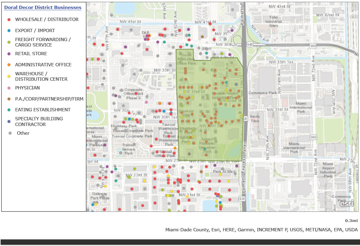 Doral Decor District Map