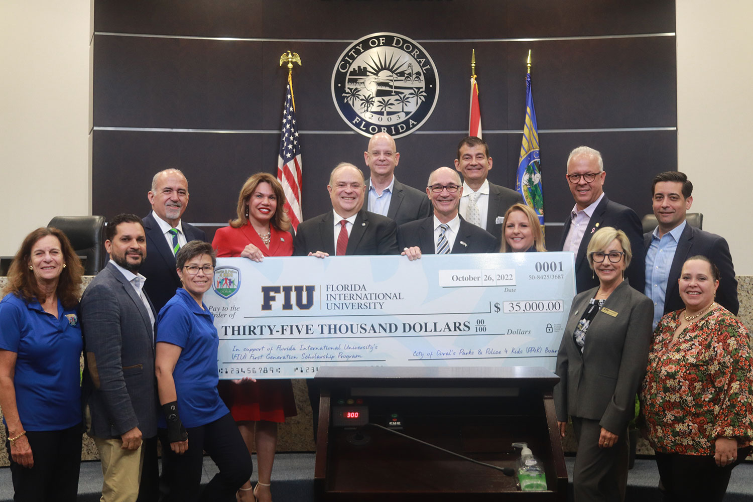 Doral Non-profit Donates $35,000 to  FIU’s First-Generation Scholarship Program