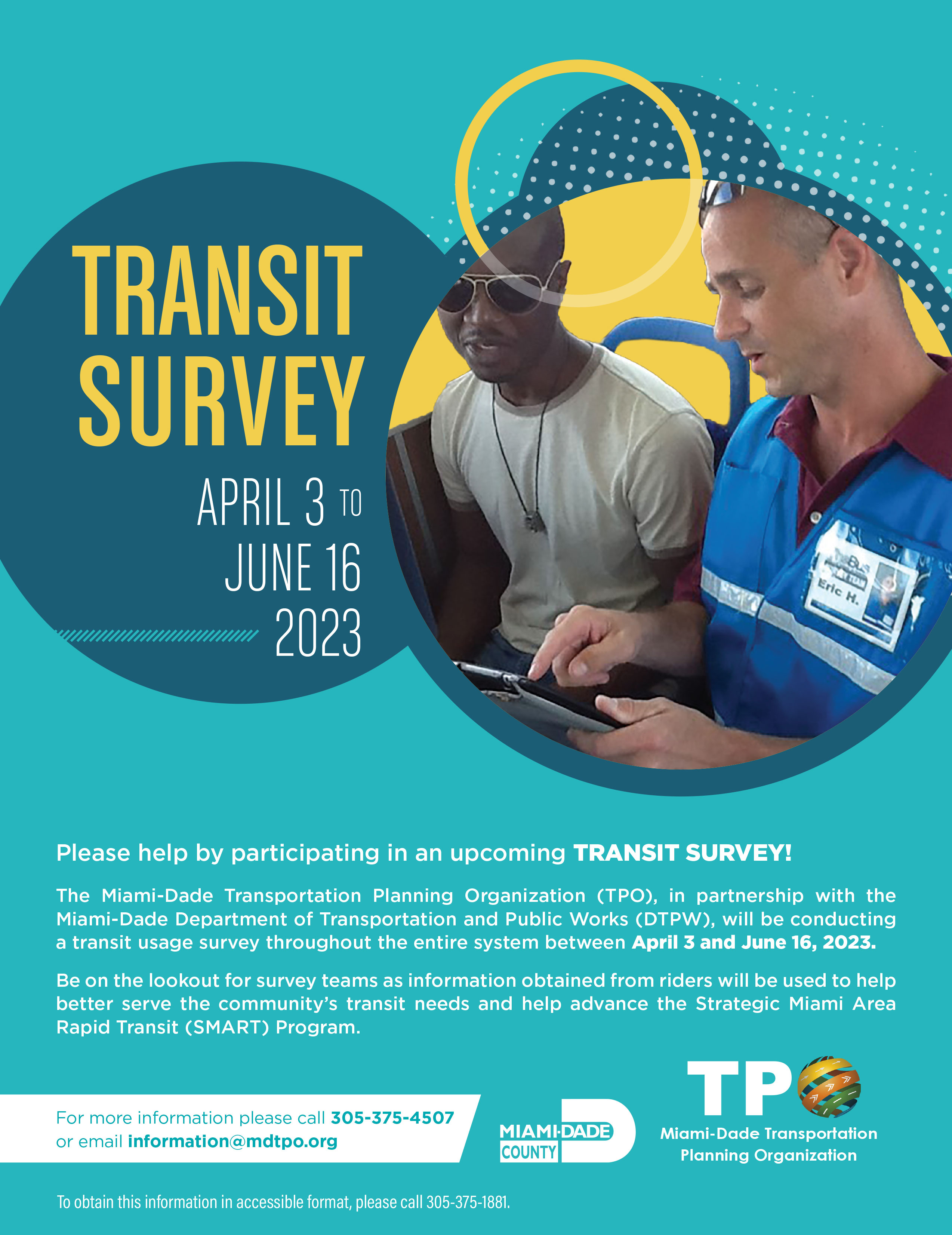 Miami-Dade TPO Conducting Transit Survey ENGLISH