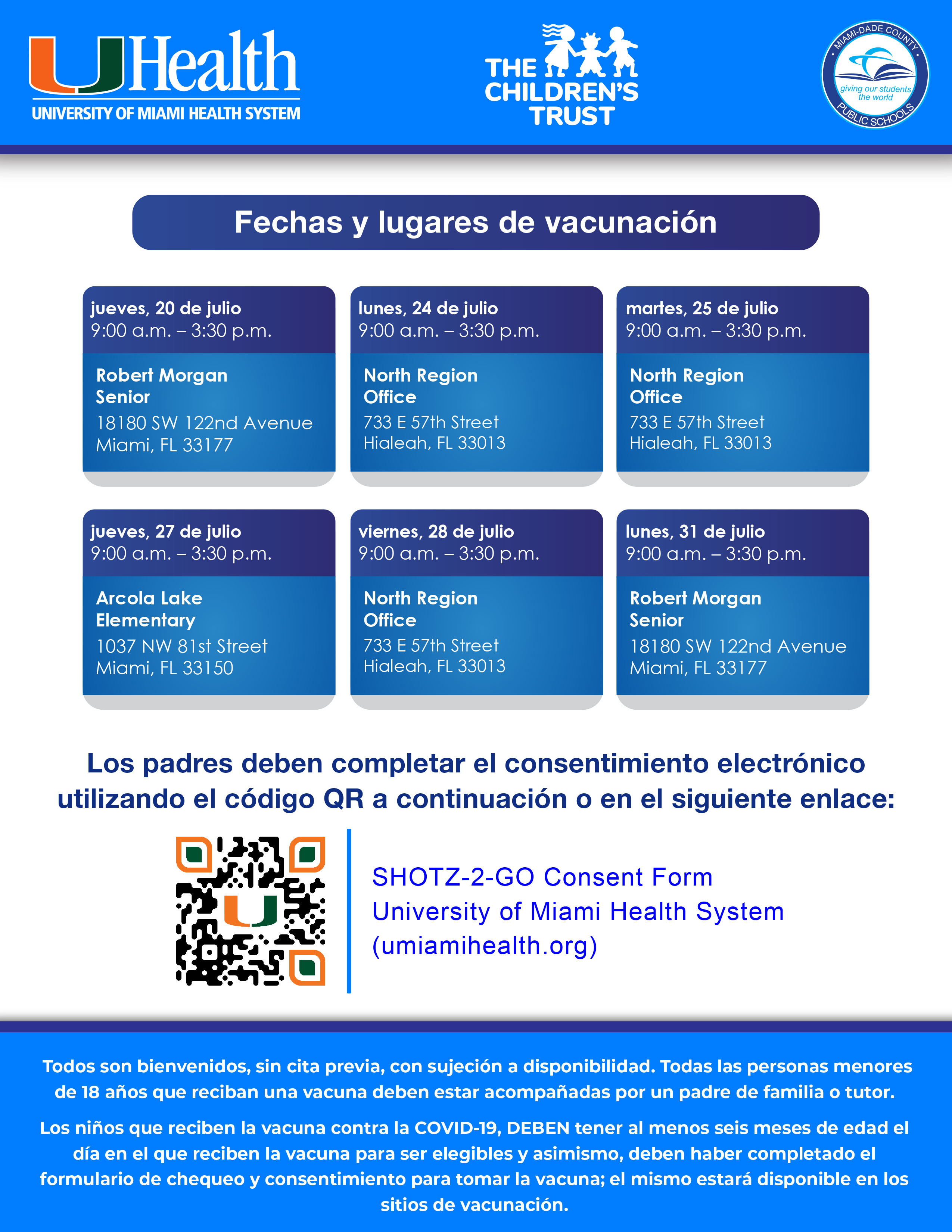 Miami-Dade County Public Schools Announces School-Age Immunizations and Vaccination