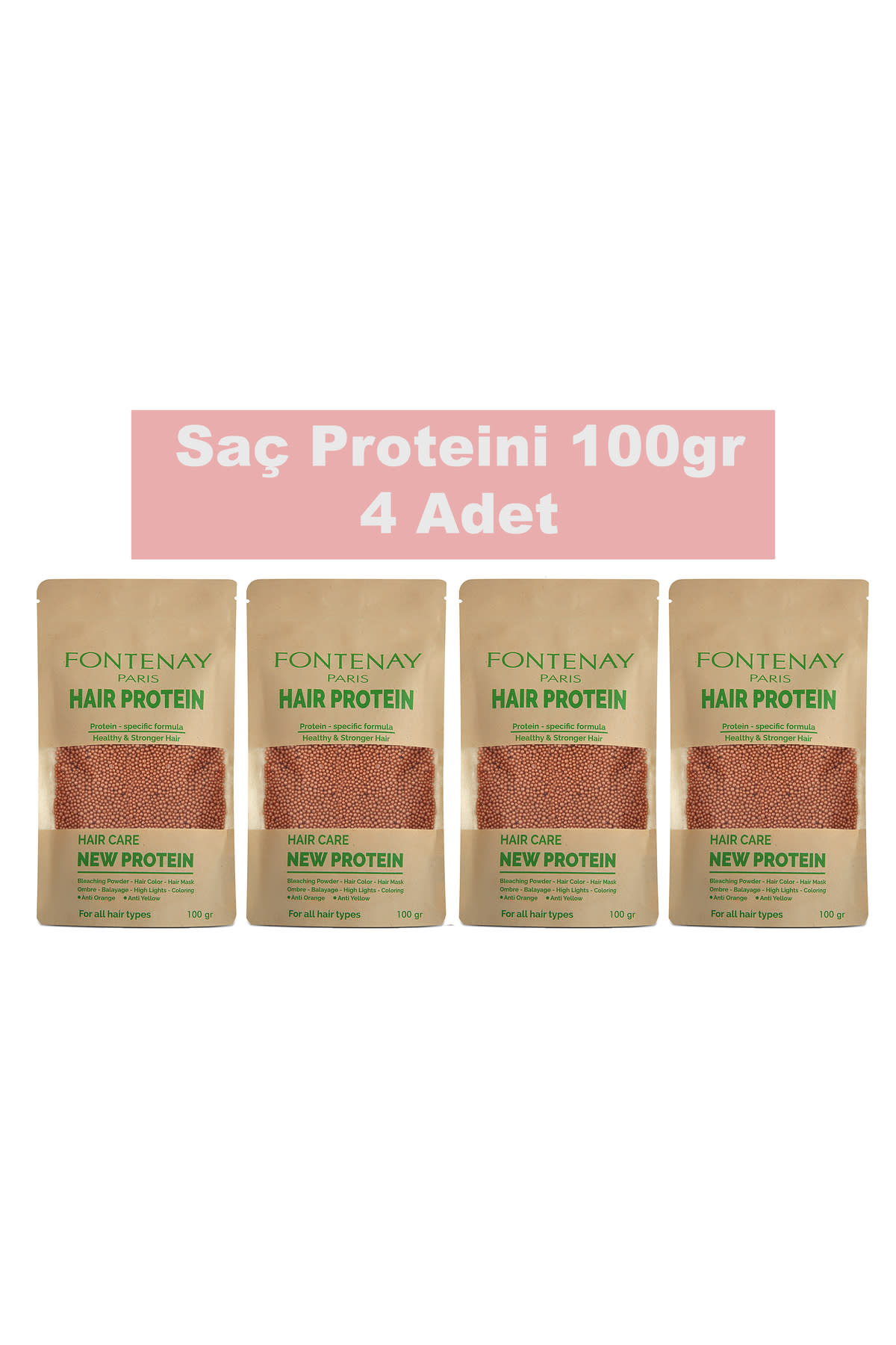 Hair Protein / Saç Bakım Proteini Yıpranmaya Karşı Özel Ürün 100gr 4'lü Set