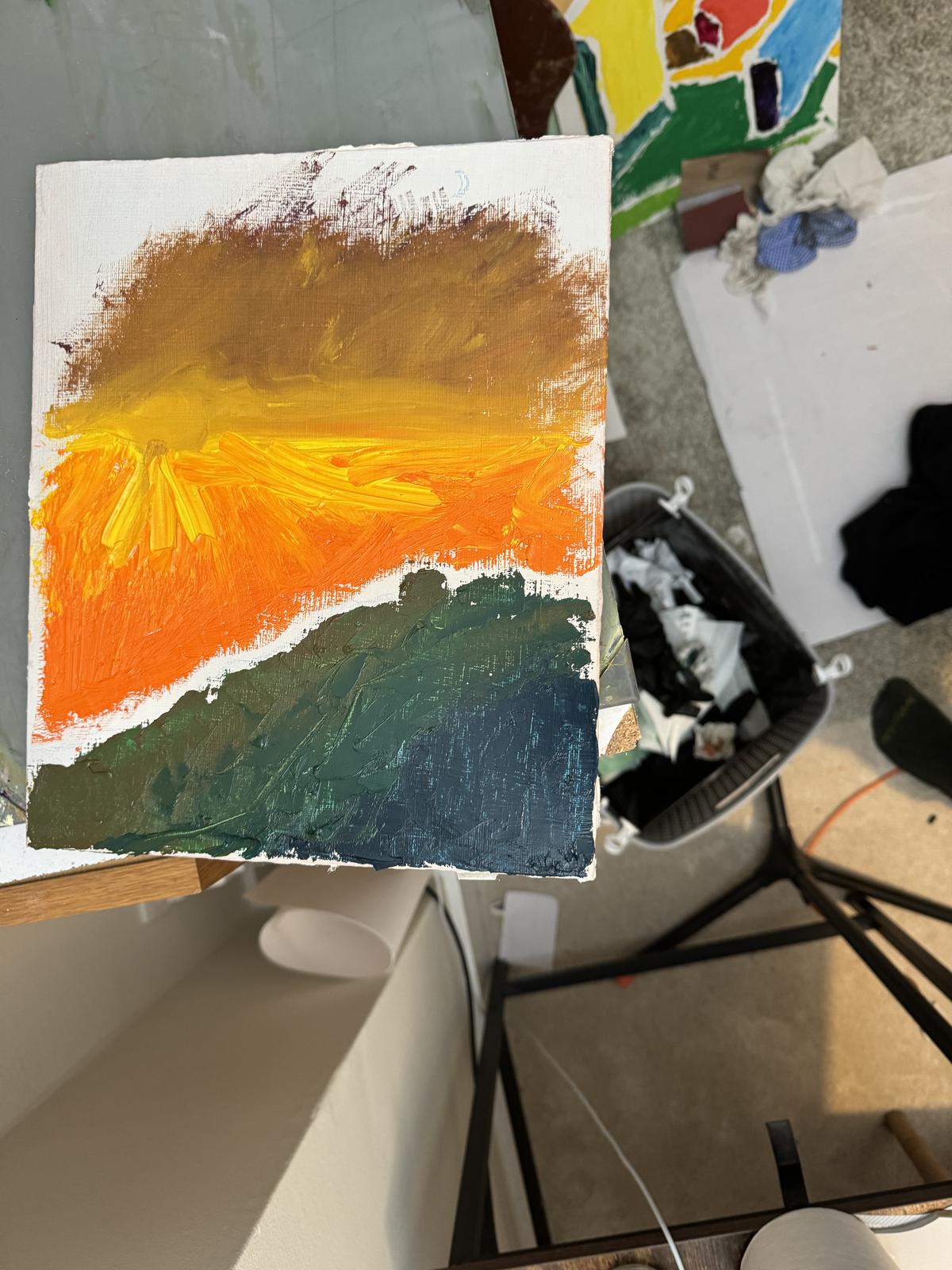 Do a study for African sunset painting