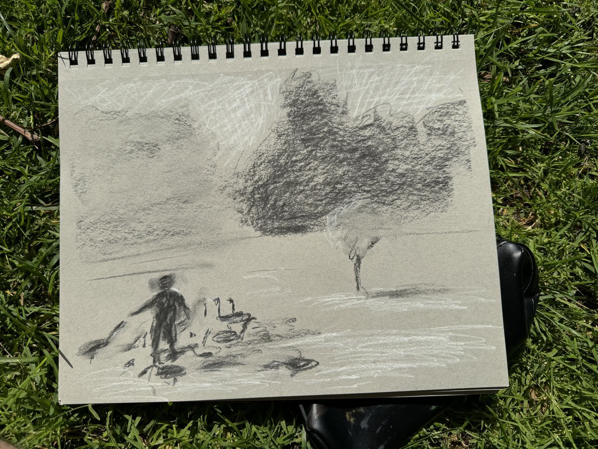 Do quick landscape sketch