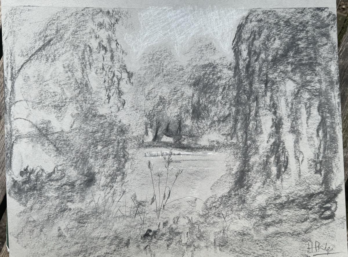 Do landscape sketch in St. James’s Park
