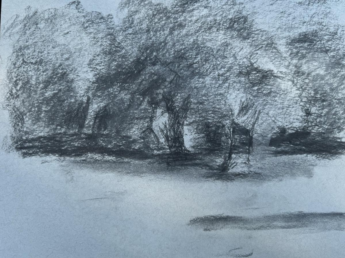 Do landscape sketch in Kelsey Park