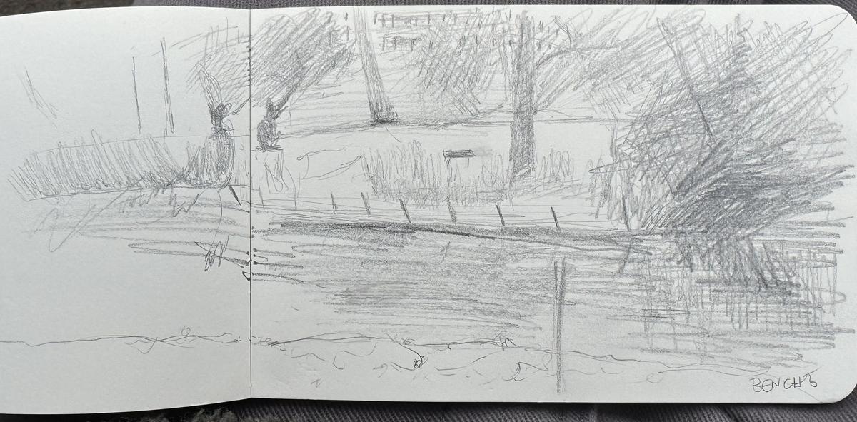 Quick sketch in St. James’ Park (bench 5)