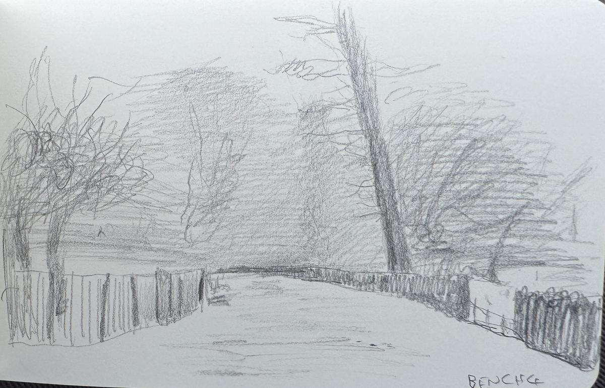 Quick sketch in St. James’s Park (bench 4)