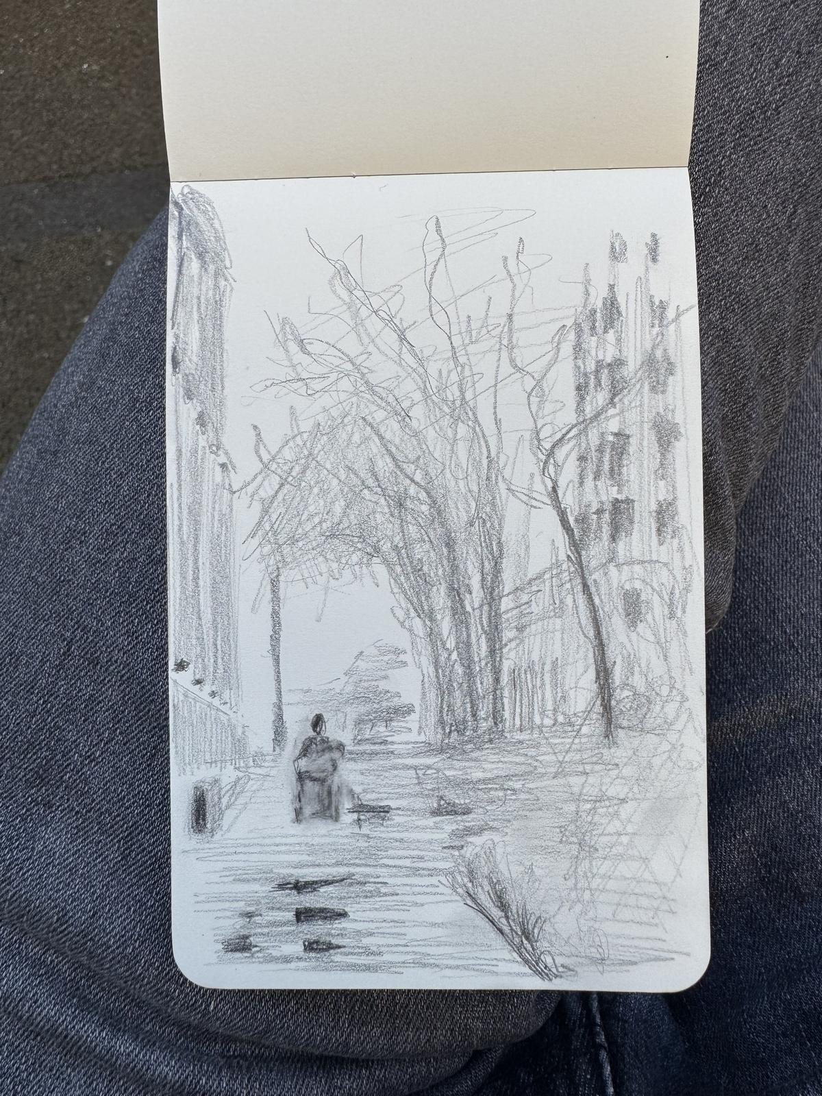 Do landscape sketch by Kings College