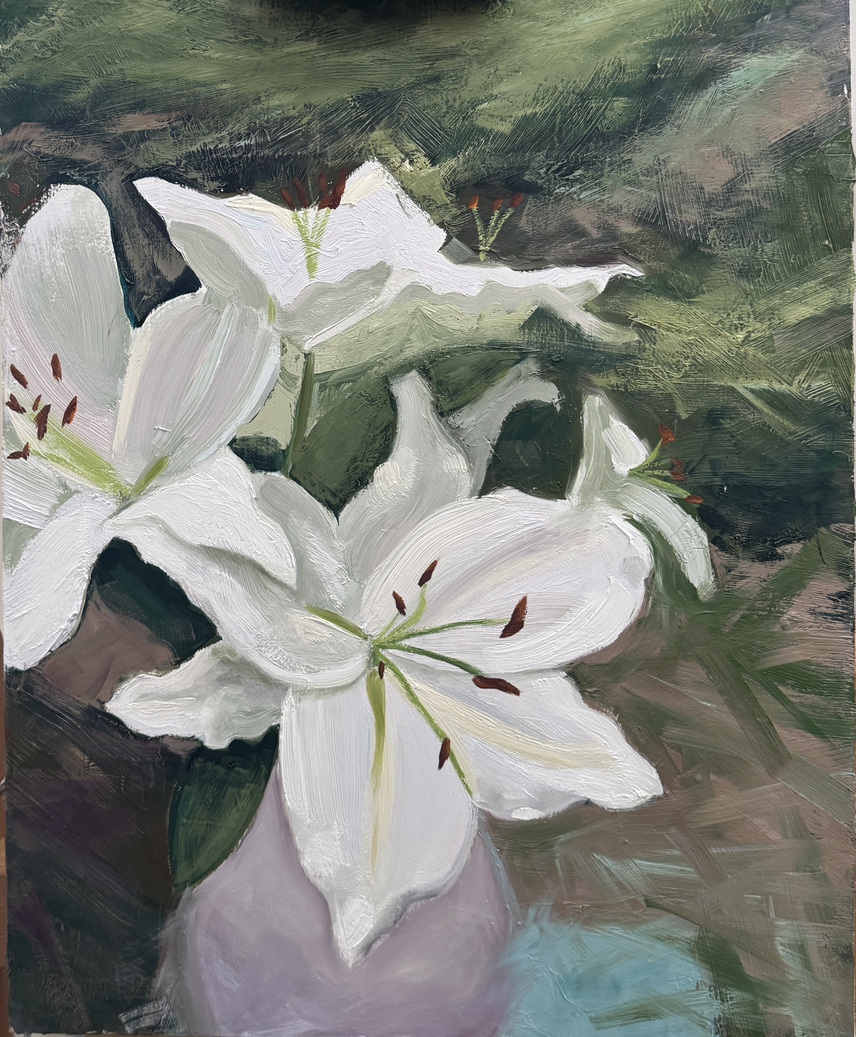 Lillies on a grey day