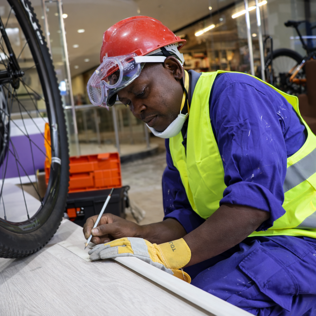 Decomagna Quick-Step installation team in Kenya