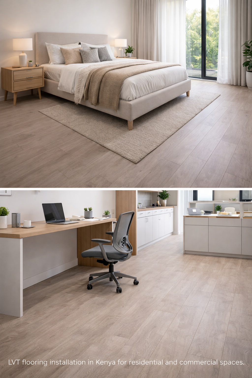 LVT flooring installation in Kenya