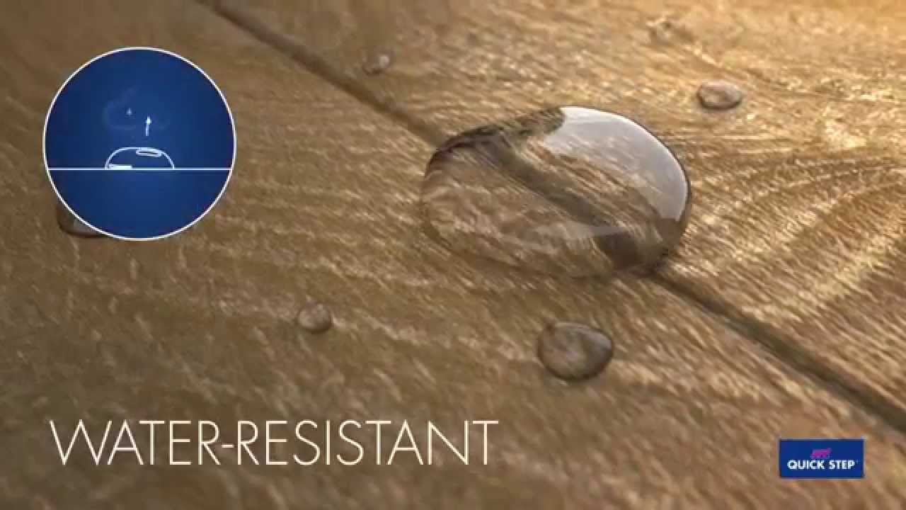 HydroSeal waterproof laminate flooring in Kenya (close-up water resistance concept)