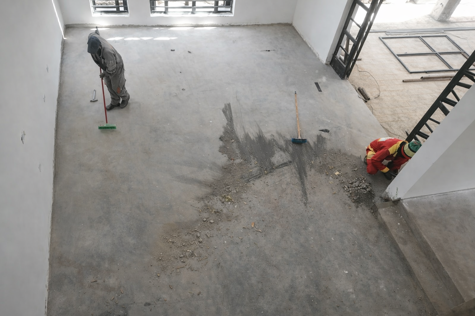 Before: Nairobi room prior to laminate flooring installation