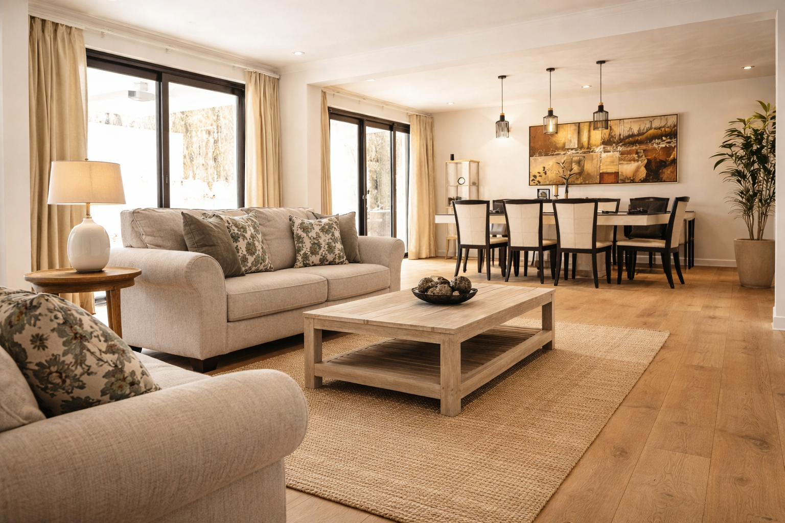 Karen Nairobi home with engineered wood flooring installed by Decomagna