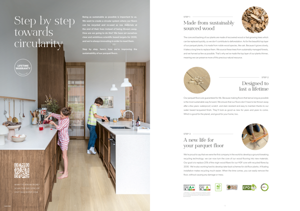 Sustainable engineered wood parquet flooring - circularity and responsible sourcing