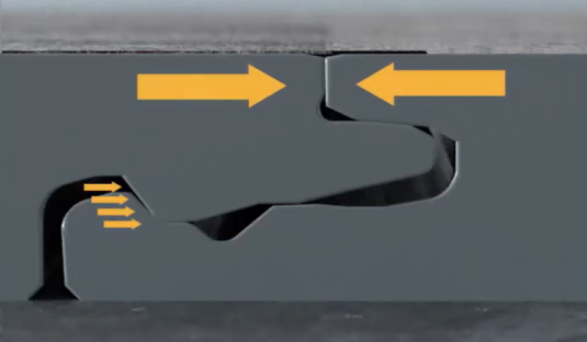SPC locking system click joint close-up Kenya