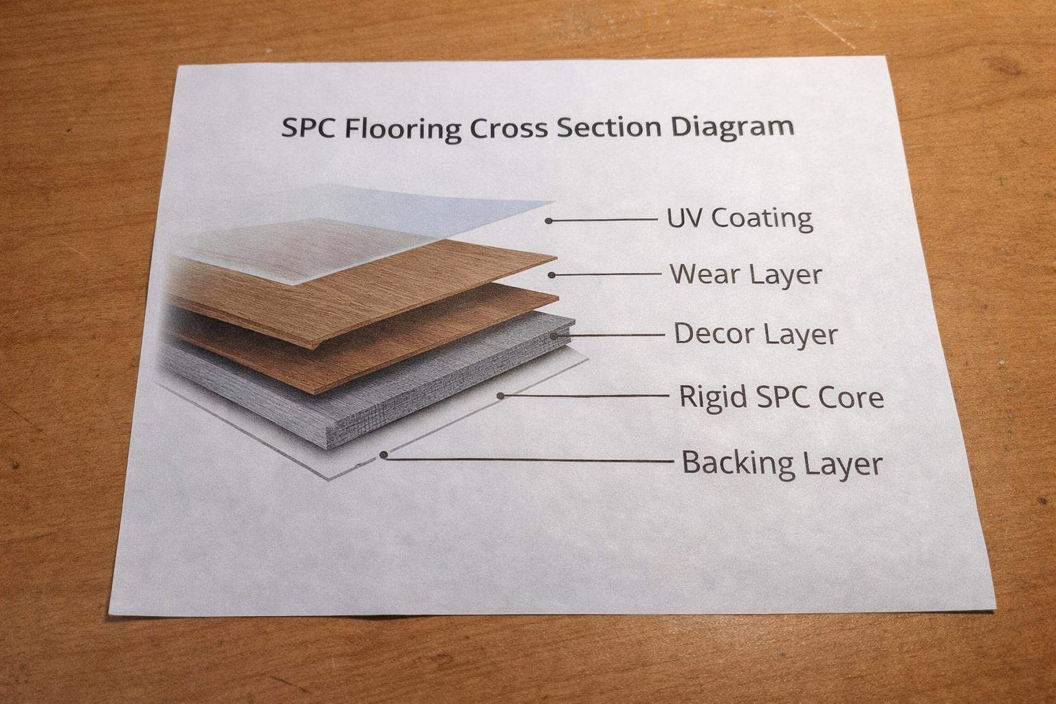 SPC flooring composition and layers explained