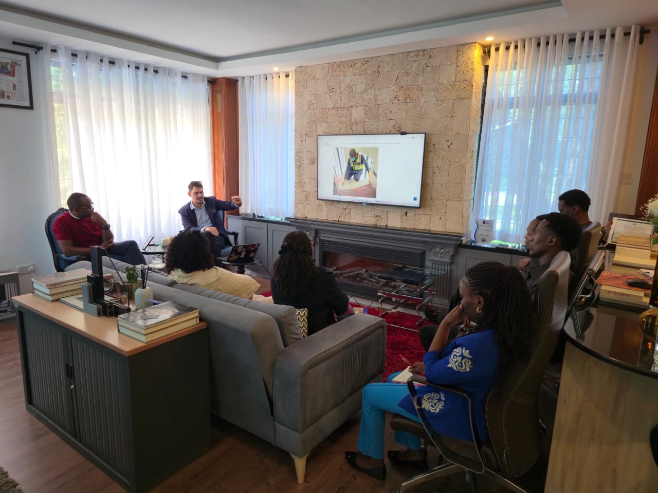 Keith Interiors and Decomagna discussing flooring solutions in Kenya