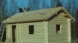 Traditional Finnish Log House Building Process - 16mm Film Scan - English Version