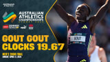 Gout Gout clocks 19.67 in Men's 200m Final | 2026 Australian Athletics Championships