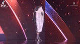 Miss Norway's salmon-inspired national costume stuns audience.