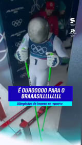 HISTÓRICO! Momento em que Lucas Pinheiro faz o tempo de 1:13,92 no slalom e conquista a medalha de ouro para o Brasil nas Olimpíadas de Inverno  Lucas poderia competir pela Noruega, mas escolheu o Brasilzão. Um tapa nos “falsos patriotas” que desmerecem e atacam o próprio país.