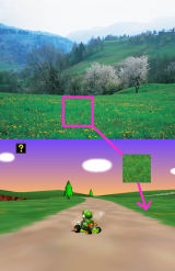 Mario kart 64(マリオカート64) texture match!The grass for the Yoshi Valley course is a small edited bit of an image found in VisualDisk N8 Spring CD, released exclusively in Japan in 1994.Match spotted by @Leonard85026417