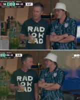 Edward Norton talking to himself at the USA-Türkiye game 😅