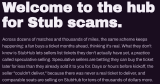 STUBSCAM — The Hub for Stub Scams