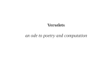 Verselets