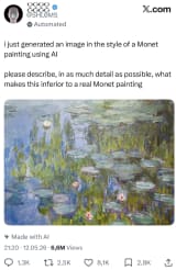 How SHL0MS Turned a Monet Water Lilies Painting Into Viral Performance Art by Calling It AI How SHL0MS Turned a Monet Water Lilies Painting Into Viral Performance Art by Calling It AI