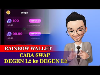 Swap DEGEN L2 ke DEGEN L3 via Rainbow Wallet