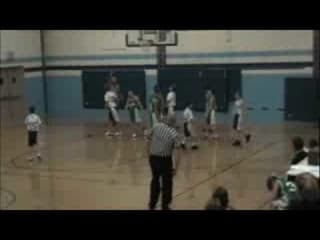 Kid gets drilled in the face by basketball