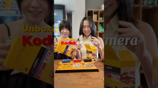 #unboxing the #KodakCharmera inspired by the Fling — Kodak’s very first single-use camera from 1987
