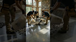 Incredible epoxy resin floor #diytransformation #epoxy