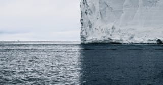 This Iceberg Photo Has Four Quadrants of Color and Texture
