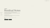 Residual Notes