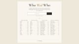 Who Wed Who