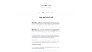 Status as a Service (StaaS) — Remains of the Day