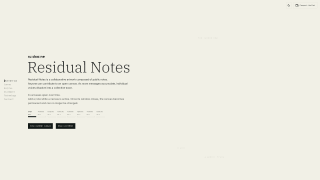 Residual Notes
