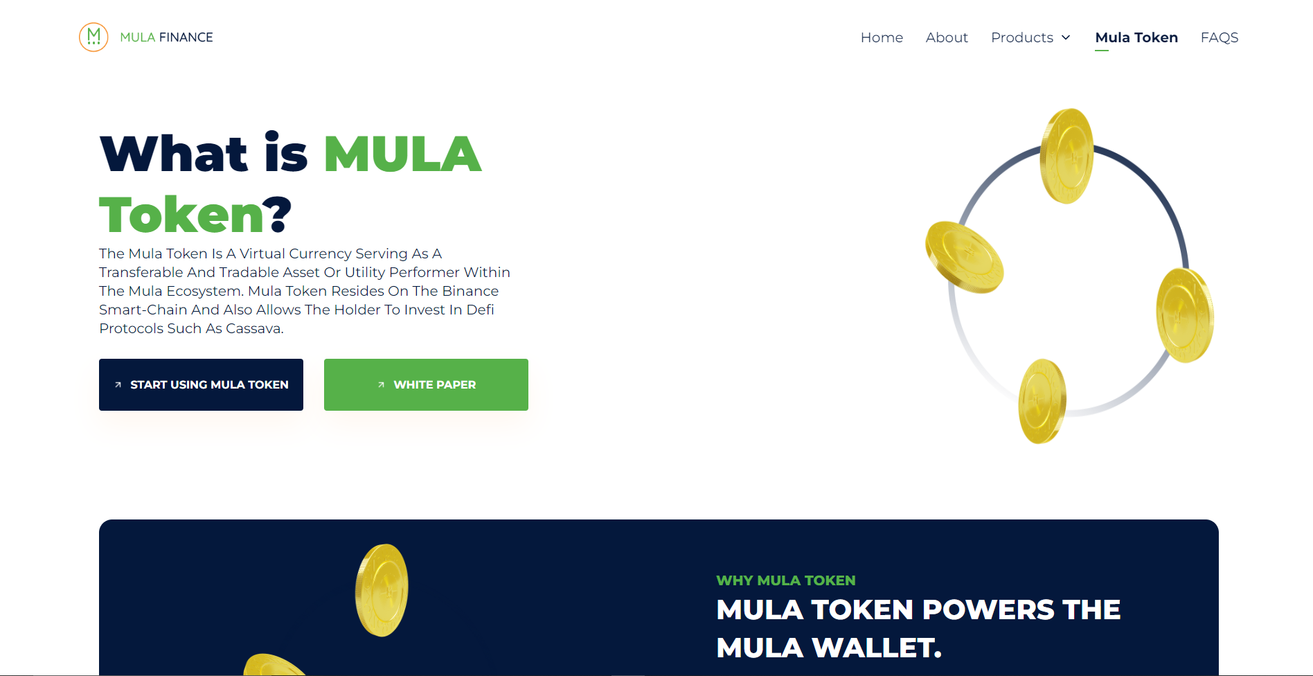 Mula Finance Landing Page