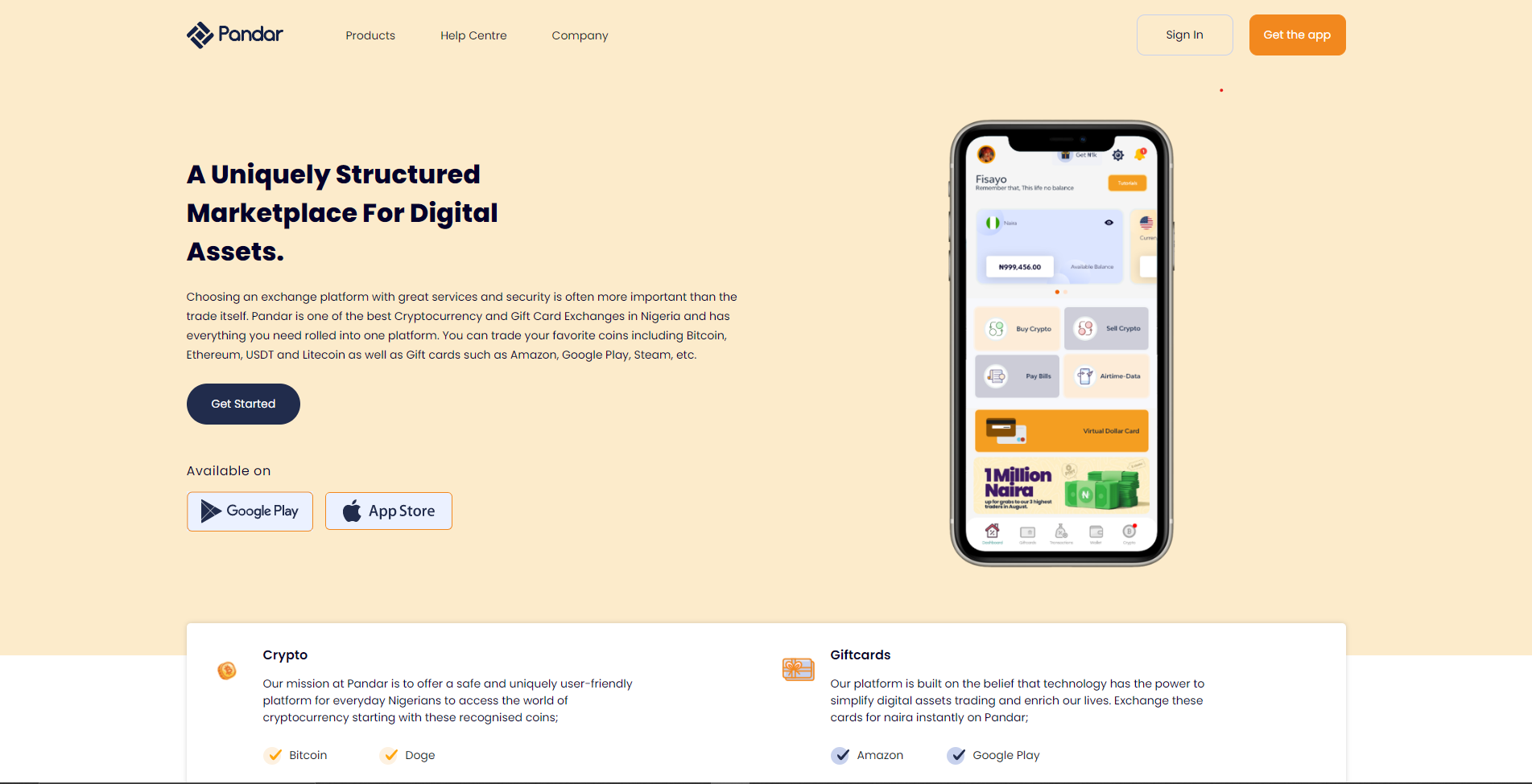 Pandar Landing Page