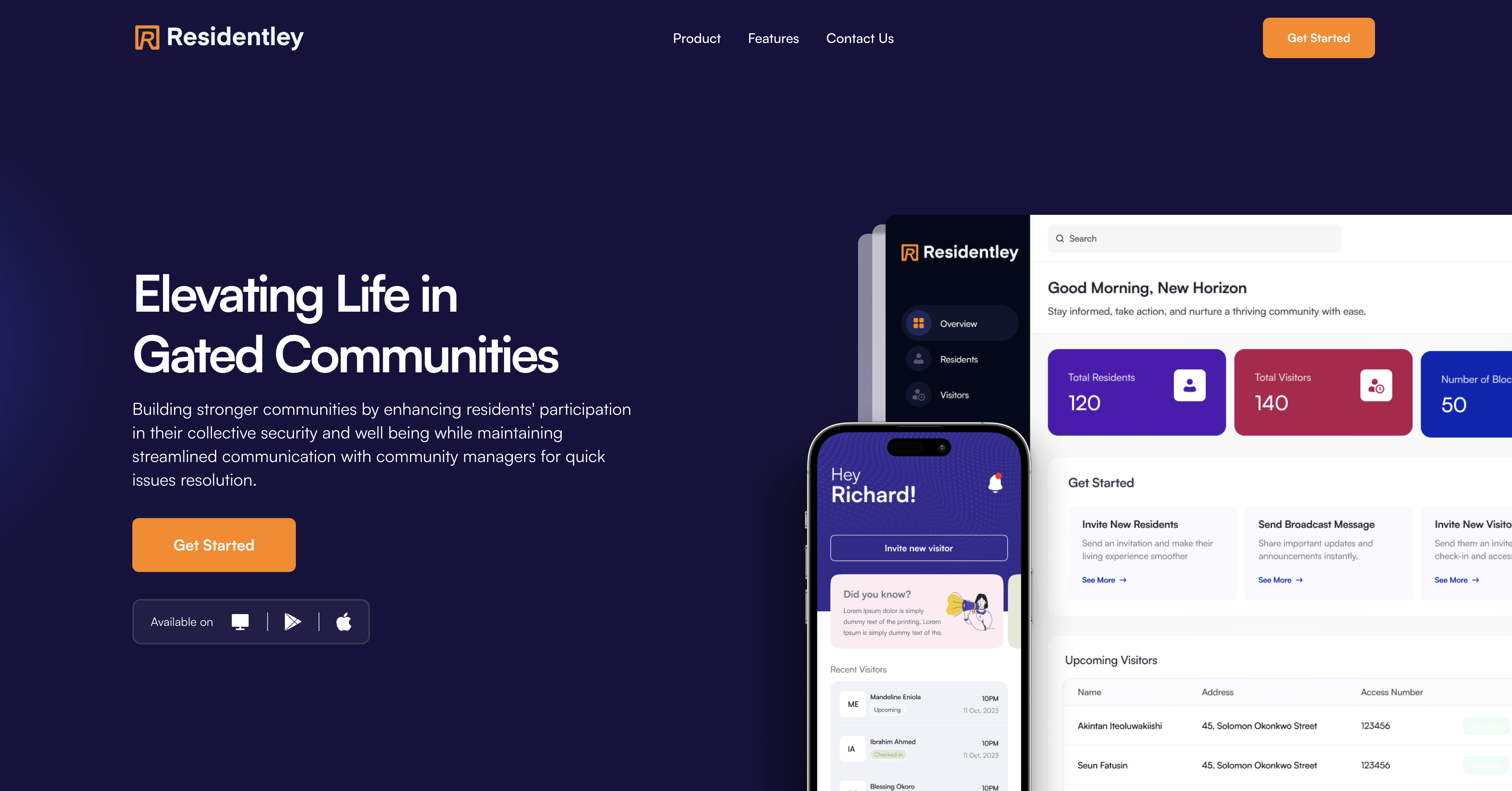 Residentley Landing Page